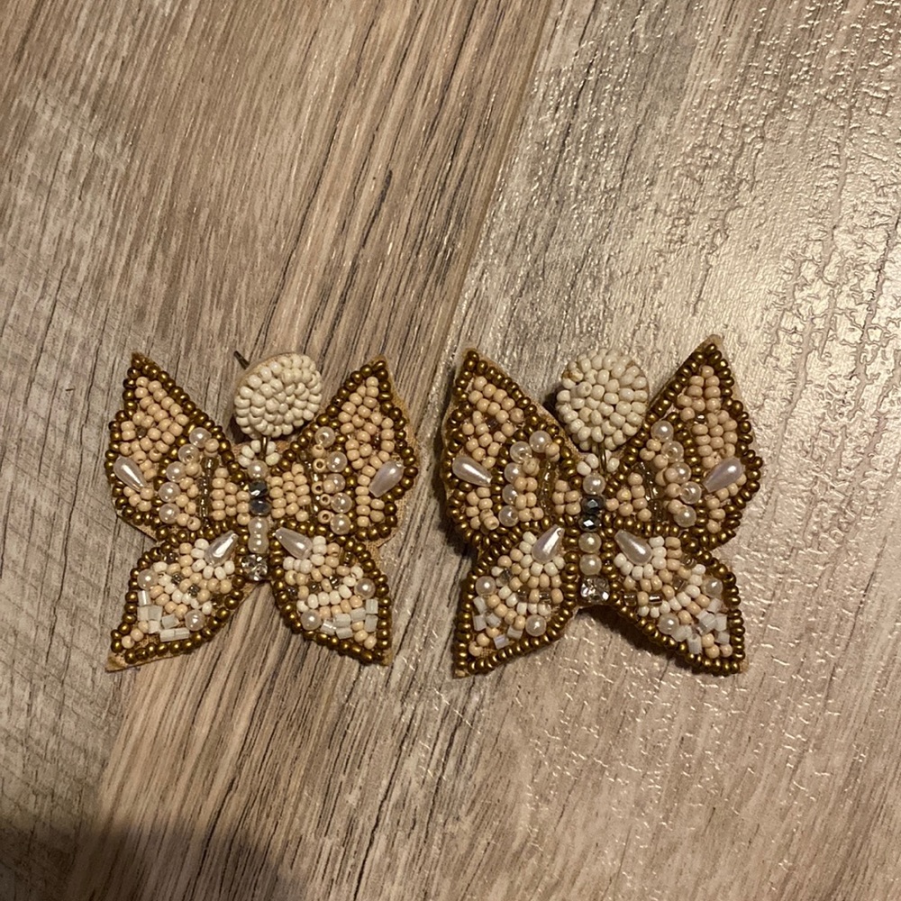 Beaded Butterfly earrings